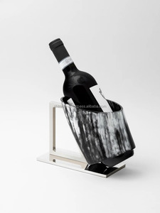 Porte-bouteilles de vin rouge en corne de buffle, agate et corne de bœuf, poli, écologique, multi-usages, pour les fêtes, les restaurants - Product Image 4