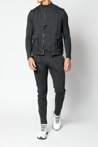Ensemble de survêtement sportif personnalisé de qualité supérieure pour hommes, veste sans manches, ensemble de survêtement décontracté pour hommes, ensemble trois pièces - Product Image 6
