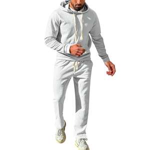 Ensemble de survêtement pour homme de haute qualité, vente en gros, nouvelle collection, design élégant, athleisure, ensemble sweat à capuche gaufré - Product Image 1
