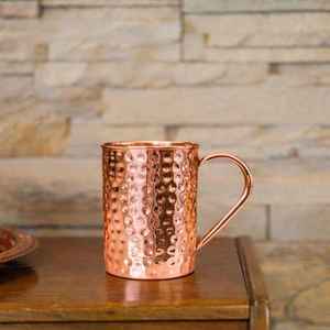 Mug en cuivre martelé style vintage, réutilisable, cadeau pour adultes - Product Image 1