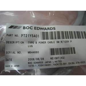NOUVEAU CÂBLE D'ALIMENTATION BOC EDWARDS PT21Y5AO1, TYPE B 3M - Équipements et pièces semi-conductrices de renommée mondiale à la confiance de tous - Product Image 1