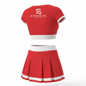 Fashion Athletic <b>Cheerleader</b> Costume for Women with Sequin Embellishments Custom Colors and OEM Manufacturing Supplier 2026 - Product Image 3