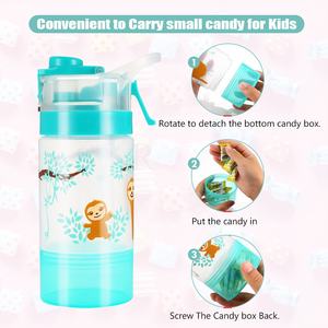 ขวดน้ำพลาสติก PP พร้อมช่องเก็บของดีไซน์อเนกประสงค์ขวดน้ำดื่มสำหรับสเปรย์และน้ำดื่มปราศจาก BPA - Product Image 2