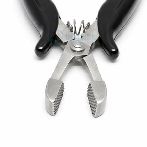 Alicates de Acero Inoxidable de 6 Pulgadas de Grado Profesional para Eliminar Uniones de Queratina, con Ranuras Horizontales y Aguja Extractora, Ligeros para el Cabello - Product Image 2