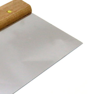 Professional Stainless Steel Dough <b>Scraper</b> Ergonomic Wood Handle 15cm Bench <b>Knife</b> for Bakery Pastry Pizza Kitchen Accessories - Product Image 4