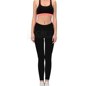 Ensemble de yoga élégant pour femme avec design uni sur le devant, taille haute, matière respirante et à séchage rapide - pour le yoga et les étirements - Product Image 4