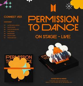 BTS PERMISSION TO DANCE ON STAGE - LIVE SET เวอร์ชั่นเคป๊อป ซีดี พลาสติกและกระดาษ ภาษาเกาหลี ทุกวัย - Product Image 4