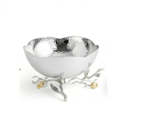 Bols en métal de qualité alimentaire 304 avec support en forme de feuille de chêne, design vintage pour la décoration de table, bol de service - Product Image 5