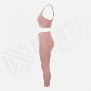 Ensemble de yoga deux pièces pour femmes, extensible dans quatre directions, élégant, nouveau, vêtements de sport, vêtements de fitness, vêtements d'exercice - Product Image 3