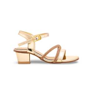 Sandale à talon doré pour filles Design fantaisie KD9616 - Product Image 3