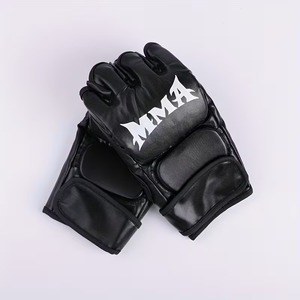 Gants de MMA professionnels à doigts ouverts, en cuir véritable, pour grappling, sparring et entraînement de kickboxing – Vente chaude - Product Image 3