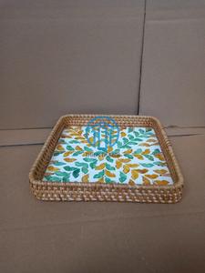 Mother of Pearl Rectangle <b>Tray</b> <b>Large</b> Handmade Shell Mosaic Serving <b>Tray</b> Decorative Home Accent <b>Tray</b> OEM ODM Wholesale - Product Image 3