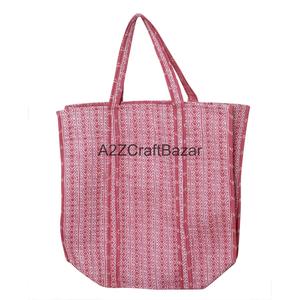Bolsa de Mano Grande Acolchada de Algodón Hecha a Mano, Ecológica, Personalizable para Mujer, con Cierre, de Lona, con Estampado de Cielo, para Viajes de Verano, Compras - Product Image 4