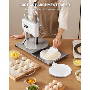 Pressa per Pane Commerciale in Acciaio Inox da 9,5 Pollici, Pressa Manuale per Impasto Pizza, Piastra per Chapati, Strumenti per Pizza - Product Image 5