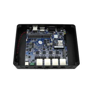 PC industriel embarqué Intel I3 Quad LAN sans ventilateur, mini-ordinateur 4 Go de RAM, Linux, PC industriel en stock - Product Image 3