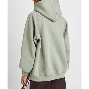 Sweat à capuche boxy en molleton double couche de coton, respirant, style hip-hop, tendance, pour le streetwear - Product Image 4