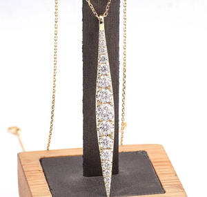 Pendentif de luxe en argent 925 de haute pureté avec diamant de laboratoire certifié IGI, taille brillant rond, cadeau de fiançailles pour femme - Product Image 3