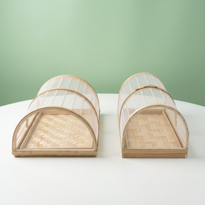 Cubierta de Alimentos de Bambú Ecológica a Precio de Fábrica, Malla Natural Tejida a Mano, Protector de Cocina a Prueba de Polvo e Insectos - Product Image 4