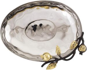 Plateau de service en métal, plateau décoratif, plateau ovale, plateau de luxe, plateau à fruits, plateau à fruits secs, plateau design, plateau de table centrale, plateau pour la maison - Product Image 1