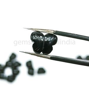 Abalorios de ónix negro natural tallados a mano con forma de mariposa, figuras de ónix hechas a mano para la fabricación de joyas, precio al por mayor. - Product Image 2
