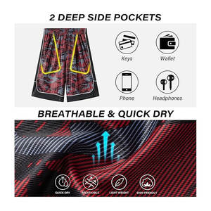 Pantalones Cortos Deportivos de Baloncesto por Debajo de la Rodilla, Holgados, con Bolsillos, Ligeros y Transpirables para Entrenamiento Deportivo - Product Image 5