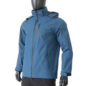 Veste coupe-vent unisexe d'hiver à la mode avec fermeture boutonnée recouverte, service OEM, toile 100% nylon, logo sur le devant - Product Image 4