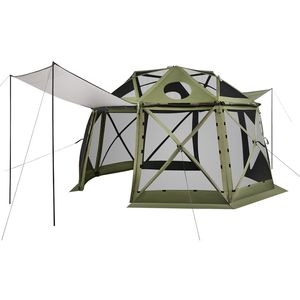 Gazebo Pop-up 13 x 13 piedi con Zanzariera, Tenda Sferica a 13 Lati per Campeggio con Tetto Rimovibile e Borsa per il Trasporto, Montaggio Rapido B - Product Image 1
