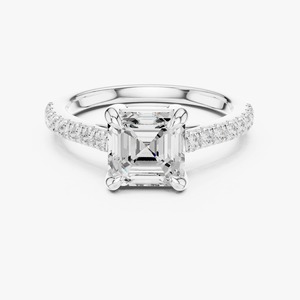 Anillo Solitario de Diamante Cultivado en Laboratorio con Corte Asscher de 2.00 Ct, Oro Amarillo de 9K, Joyería de Compromiso para Novia, Venta al Por Mayor OEM - Product Image 3