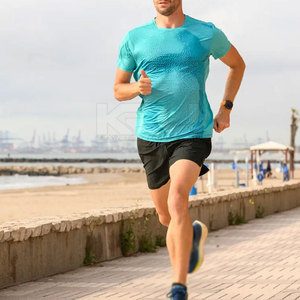 Camiseta de Running Ligera y Ajustada de Punto para Hombre, Transpirable, para Maratón, Jogging, Entrenamiento y Fitness - Product Image 2