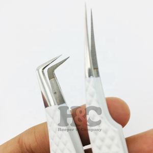 Pince à épiler à 90 degrés Volume droit Isolation pince à cils Durable Meilleure qualité Fibre Pointe Extension Pince à épiler Logo vison - Product Image 1