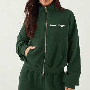 เสื้อฮู้ดซิปแบบสั่งทำพิเศษ ผ้าฝ้ายเฟรนช์เทอร์รี่ 100% ซักย้อมแบบแอซิดวอช ทรงหลวมไหล่ตก มีกระเป๋าหน้าคุณภาพสูงสำหรับฤดูหนาว - Product Image 4