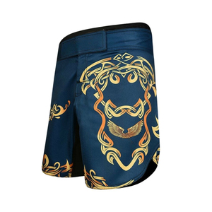 กางเกงชกมวย MMA แบบสั่งตัดสำหรับผู้ชาย ความยาวระดับเข่า ผ้ายืดสแปนเด็กซ์/โพลีเอสเตอร์ น้ำหนักเบา แห้งเร็ว ระบายอากาศได้ดี เอวยางยืด เหมาะสำหรับฝึกซ้อมและต่อสู้ - Product Image 6
