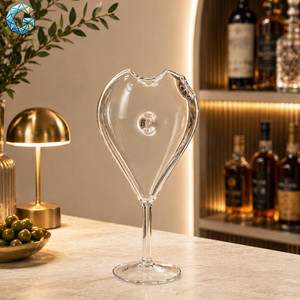 Chope à bière en forme de cœur, 23 cm de hauteur, 10 cm de diamètre, design moderne transparent, anti-fuite, pour hôtel et usage domestique, cadeau unisexe - Product Image 2