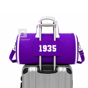Custom NCNW Council Tote <b>bag</b> purple and White Embroidered Logo Daily Use Large Capacity Nylon polyester <b>duffel</b> <b>bag</b> - Product Image 3