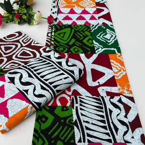 Telas de mezcla de algodón estampadas con cera, últimas tendencias 2025, para vestidos de mujer, ropa de niño y diseños modernos estilo Ankara, Etiopía - Product Image 1