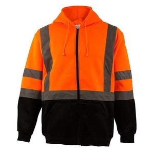 Sudadera de seguridad reflectante de alta visibilidad con cremallera, ropa de trabajo, resistente a las llamas, uniforme de construcción para invierno - Product Image 1