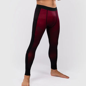 <b>Men</b> Slim Fit Elastic Waisted Leggings Maroon Color Athletic Gym <b>Tights</b> <b>Men</b> Plain Printed Sports <b>Compression</b> Pant <b>Men</b> Leggings - Product Image 5