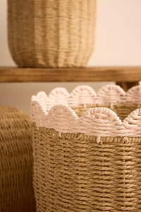 Cesta Decorativa de Papel Ecológica, Tejida a Mano, para Decoración del Hogar, Cesta de Papel Sostenible - Product Image 6