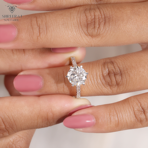 แหวนเพชรเพาะเลี้ยง 2.00 กะรัต ดีไซน์ใหม่ สำหรับงานหมั้น งานแต่งงาน และสวมใส่ตลอดชีวิต ทองคำแท้ 14K สี E ความสะอาด VVS2 รับรองโดย IGI ของขวัญสำหรับผู้หญิง - Product Image 4