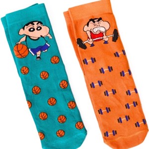 2026 Custom Crew Socks Men Cartoon Character Basketball <b>Dumbbell</b> Print Digital Printing Breathable Knitted Summer Daily Wear - Product Image 1