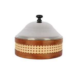 Casserole extérieure en bois moderne avec design personnalisable et couvercle en acier inoxydable de haute qualité, parfaite pour la cuisine et le réchauffement des aliments - Product Image 6