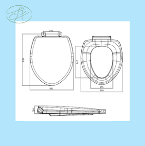 Tapa de inodoro de plástico PP alargada, de fábrica, aceptada por OEM, para uso en baño, color y empaque personalizables - Product Image 3