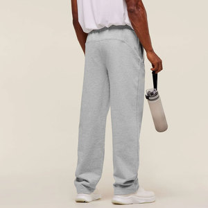 Pantalones deportivos casuales de algodón para hombre, de cintura media, con logo personalizado, lisos, de gran tamaño, estilo frontal plano, superventas al por mayor - Product Image 5