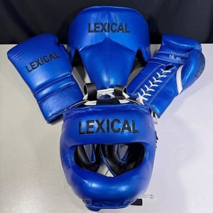 Ensemble de gants de boxe, protège-tête et protège-gland en cuir véritable de qualité supérieure avec logo personnalisé, équipement professionnel d'entraînement et de sparring - Product Image 3