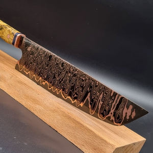 Couteau de chef utilitaire en cuivre damas de qualité supérieure avec manche équilibré pour la découpe et le hachage quotidiens en cuisine - Product Image 6
