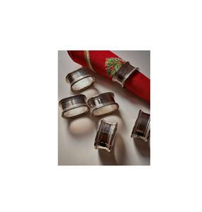 <b>Rustic</b> hammered antique look metal napkin ring for holiday <b>dining</b> <b>table</b> decoration with natural <b>farmhouse</b> inspired design - Product Image 6