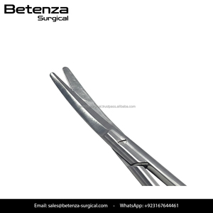 Ciseaux de tonsil Prince courbés, instrument manuel en acier inoxydable allemand de 17 cm pour la chirurgie plastique - Product Image 4