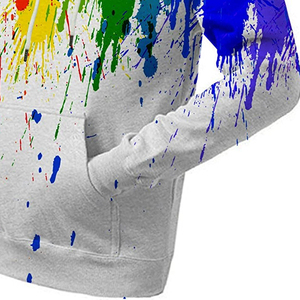 Sudadera con Capucha Personalizada BASRA SPORTS para Hombre, Sublimada, con Estampado de Hojas, Forro Polar, Manga Larga, Transpirable, Deportiva, Informal, para Gimnasio y Aire Libre - Product Image 2