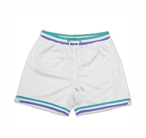 Pantalones cortos de malla de doble capa con impresión por sublimación personalizada Tela cómoda de poliéster 100% con cintura elástica Estilo de calle alta - Product Image 2