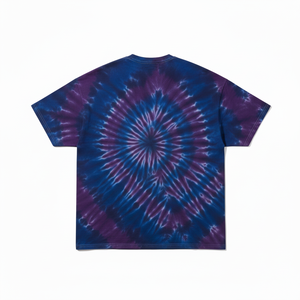 Camiseta de Manga Corta Tie-Dye para Hombre, Corte Regular, Cuello Redondo, Estilo Casual, Diseño Estampado Azul y Morado - Product Image 3